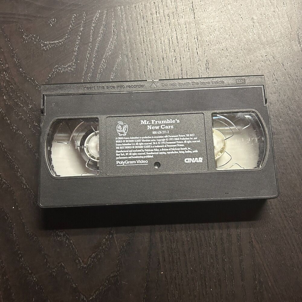 VINTAGE RICHARD SCARRY'S Mr. Frumble's New Cars VHS VIDEO Cartoon 1993 *NO CASE*